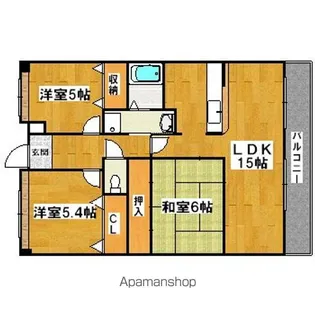 グレース上野芝【2階】の間取り
