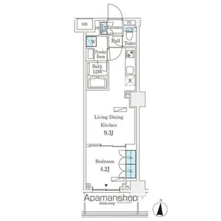 フロンティアレジデンス錦糸公園【4階】の間取り