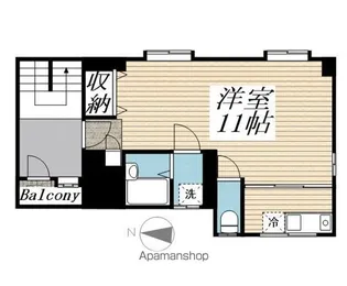 ステュディオ サムスィング【2階】の間取り
