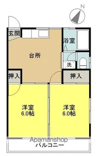 ヒルトップ【201号室】の間取り