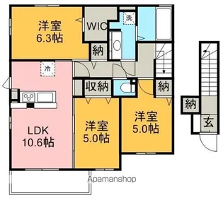 コージーハウスB【2階】の間取り