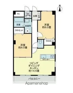 フォブール栗林南A【201号室】の間取り