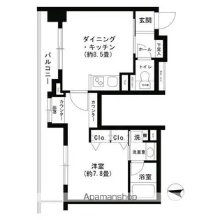 クリオ文京小石川【15階】の間取り