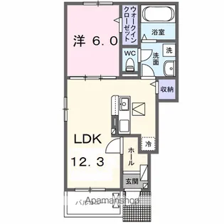 フルールⅠ【1階】の間取り