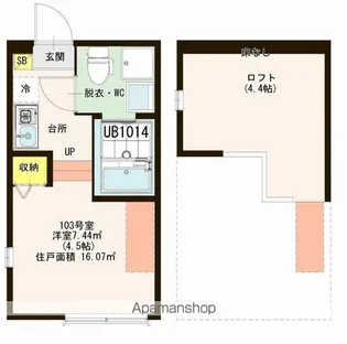 アクティ上大岡【1階】の間取り