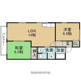 ラフォーレ南原【2階】の間取り