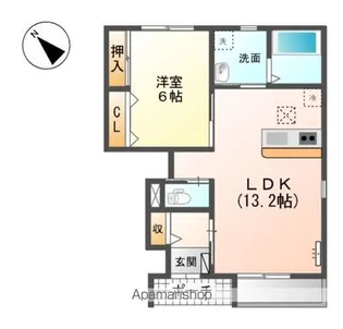 愛知県瀬戸市今林町【アパート】の間取り