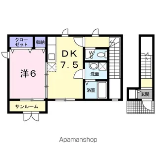 ル・シェモア【2階】の間取り