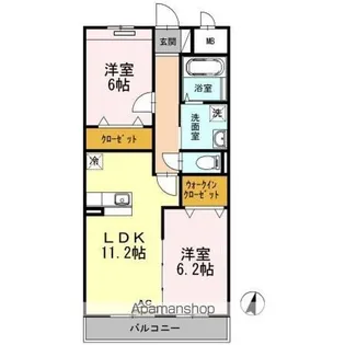 ウィステリア Ⅱ【3階】の間取り