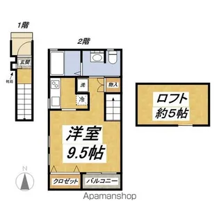 フォンターナ羽沢【2階】の間取り