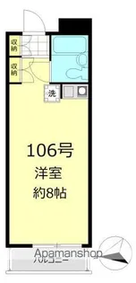 パレロワイヤル弦巻【1階】の間取り