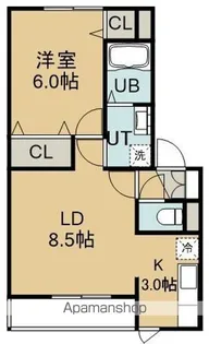 メゾン・ド・リヴィエールB【1階】の間取り