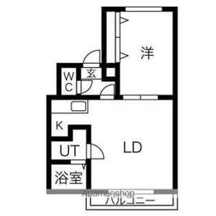 グランデージ新琴似【4階】の間取り