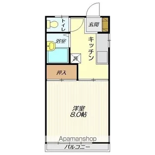 ハピネス荒楯【2B号室】の間取り