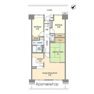 コーポレート稲毛海岸【13階】の間取り