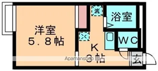レオパレスクレストB【2階】の間取り
