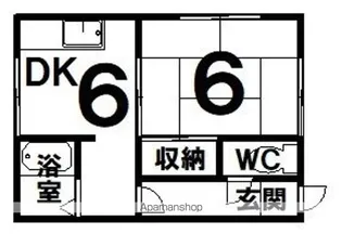 ホワイエ21【102号室】の間取り