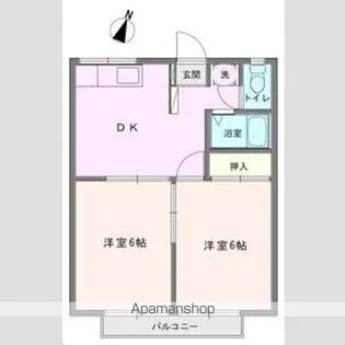 エステートピア翔B【2階】の間取り