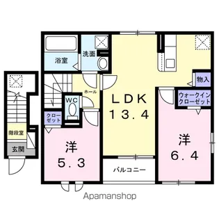 メゾン カルム【2階】の間取り