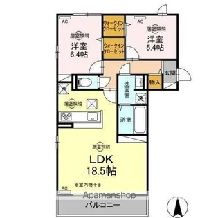 DーROOM飯田町【1階】の間取り