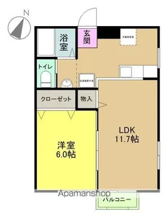 レイディアント【2階】の間取り