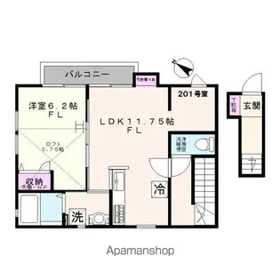 プランドール【2階】の間取り