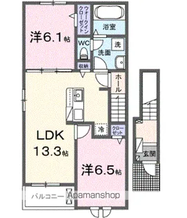 ディオピーノⅢ【2階】の間取り