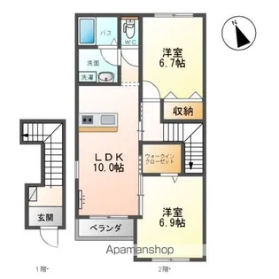 ヴァン ヴェール【2階】の間取り