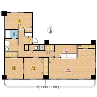 コスモリード八王子【5階】の間取り