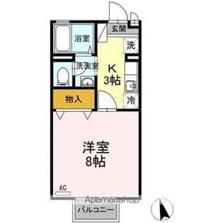 フローラルセキ【1階】の間取り