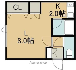 エクセルハイム【1階】の間取り