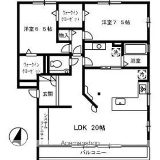 ラグジュアリ松永 A棟【2階】の間取り