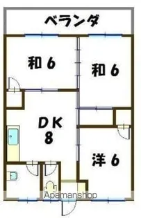 コーポ八大【305号室】の間取り