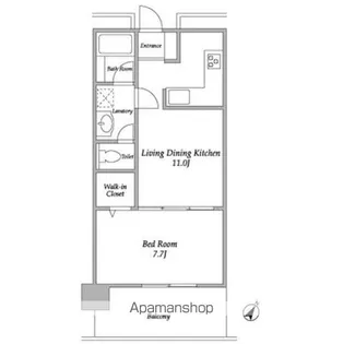 プラザタワー勝どき【23階】の間取り