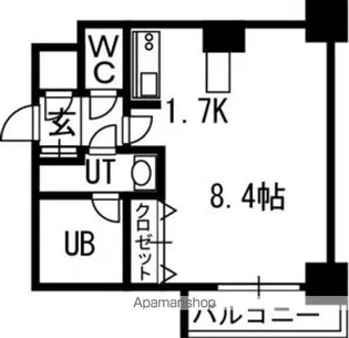クレジデンス札幌・南4条【2階】の間取り