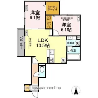 ブリューエン河原口【2階】の間取り