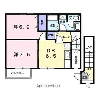 メゾンいかみA【2階】の間取り