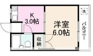 栄香ハイツ【4階】の間取り