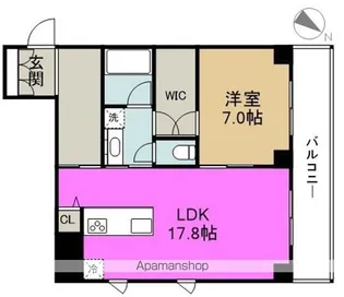 リバーサイドタワー中之島【8階】の間取り