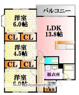メープルNAKAGAWA【2階】の間取り