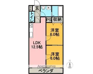 メイゾン陶都【603号室】の間取り