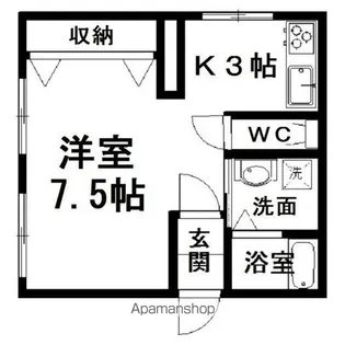 北口マンション2号館【3階】の間取り