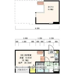 EM ブランドール【1階】の間取り