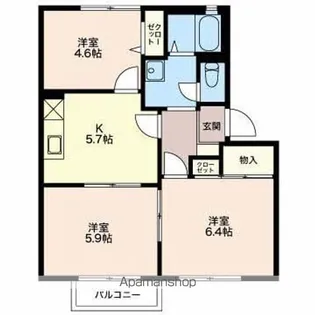 プライムステージB【2階】の間取り