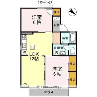 ガーデンハウス A棟【1階】の間取り