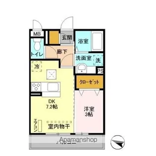 エヴァーラスティング千葉【1階】の間取り