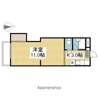 G.WALL福音寺【3階】の間取り