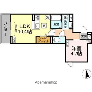 セレスティア亀有【1階】の間取り