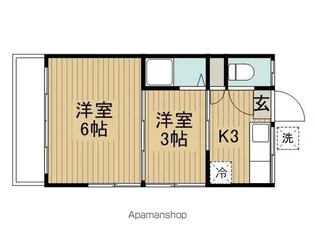 いつみ荘【8(3階)号室】の間取り