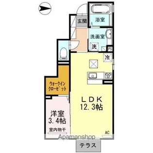 ルルベ・K【1階】の間取り